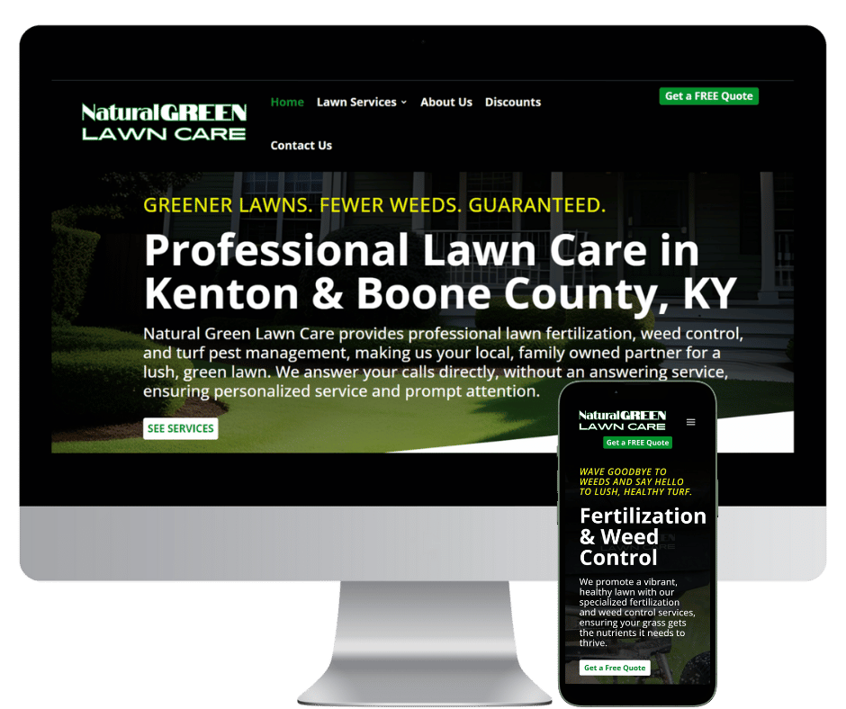 Natural Green Lawn care website